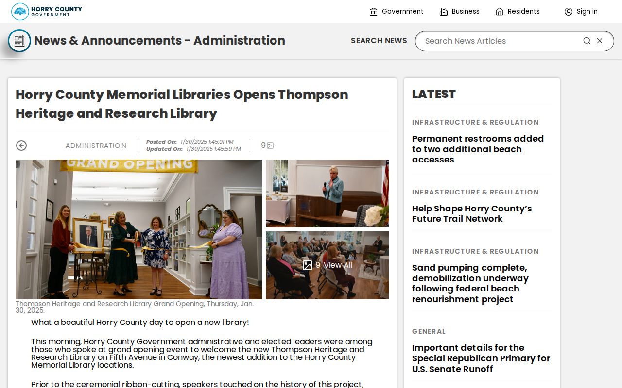 Socastee city directory research referral at Thompson Heritage and Research Library